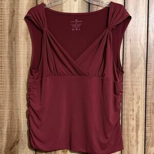 Burgundy Sleeveless top size XL